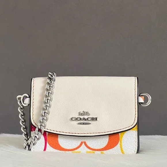 C4697 - Coach Poppy Crossbody in Rainbow Signature Canvas - Picture 10 of 15